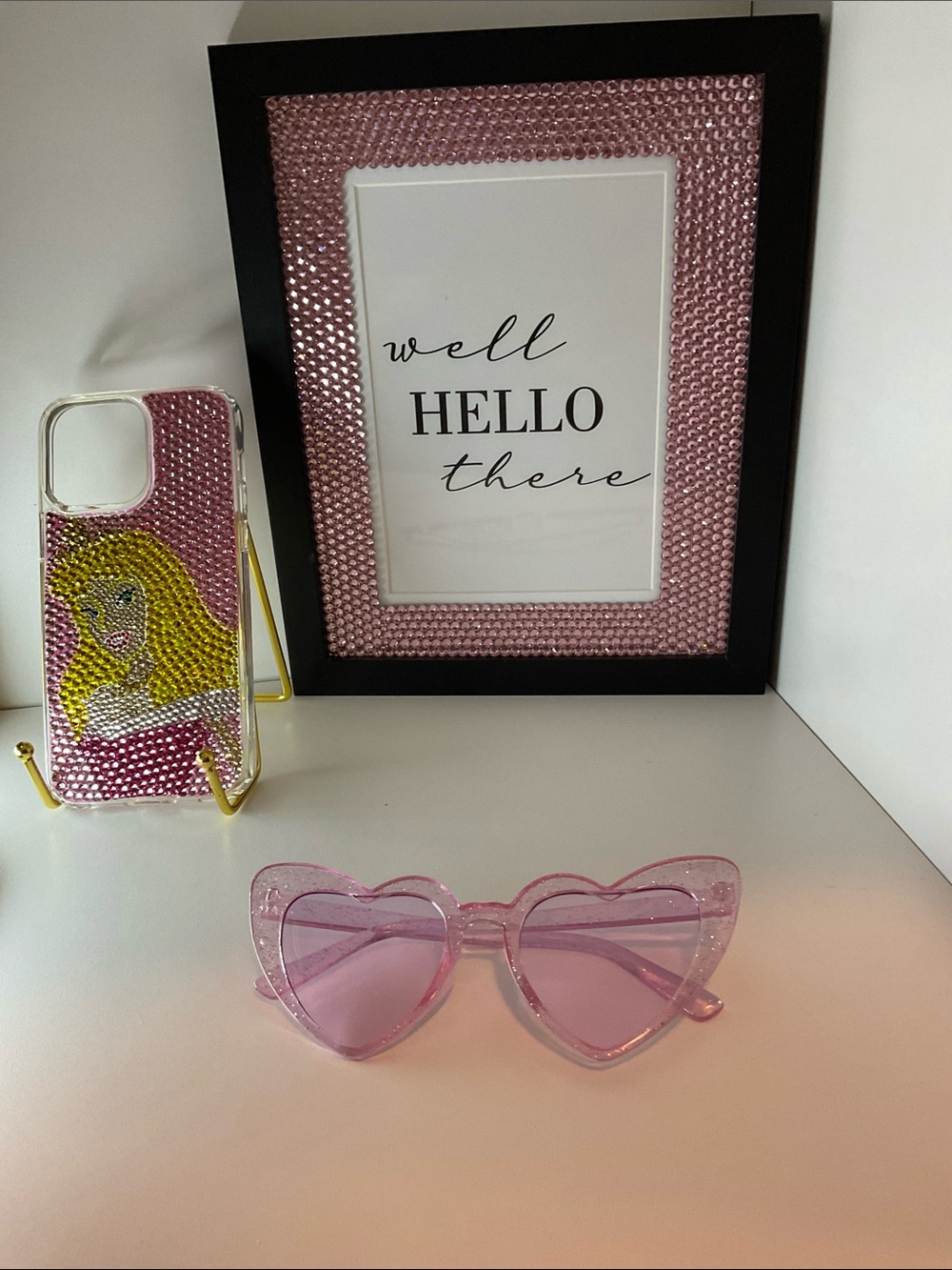 Purple see-through Heart Sunglasses